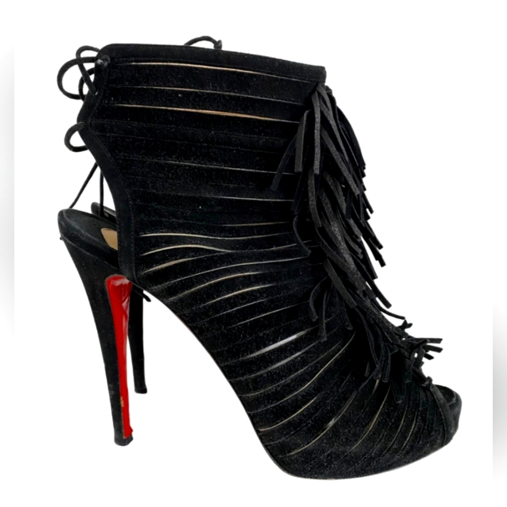 Christian Louboutin Deva Fringe booties RETAIL 1,095